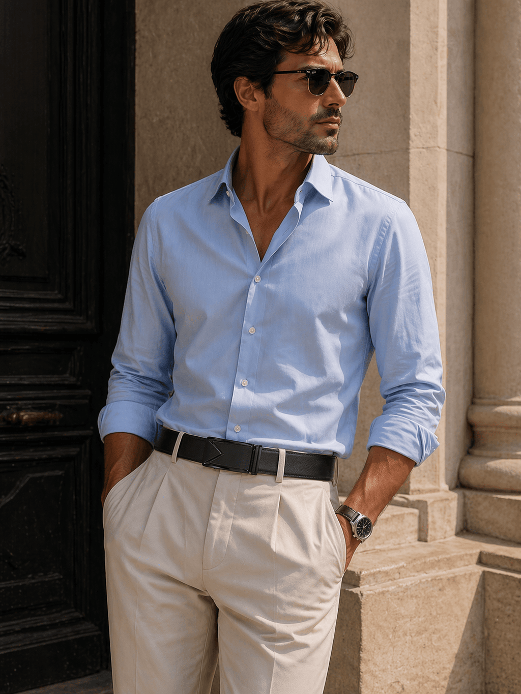 Black men's style belt - SOVNIL