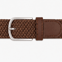 Brown braided belt for men - NEXARO