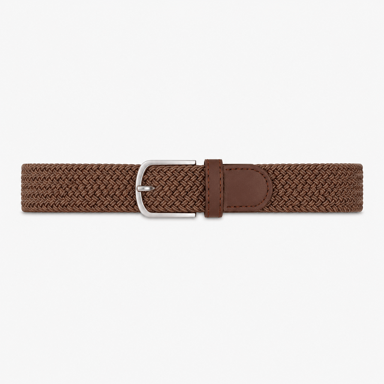 Brown braided belt for men - NEXARO