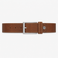 Brown Leather Belt for Men - TARREM