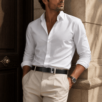 Classic black belt for men - ZAMVOR