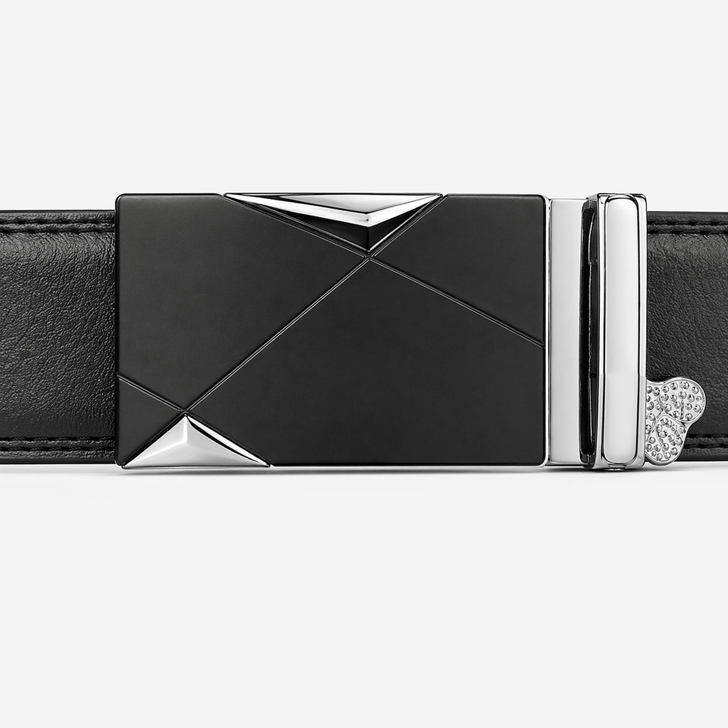 Classic black belt for men - ZAMVOR