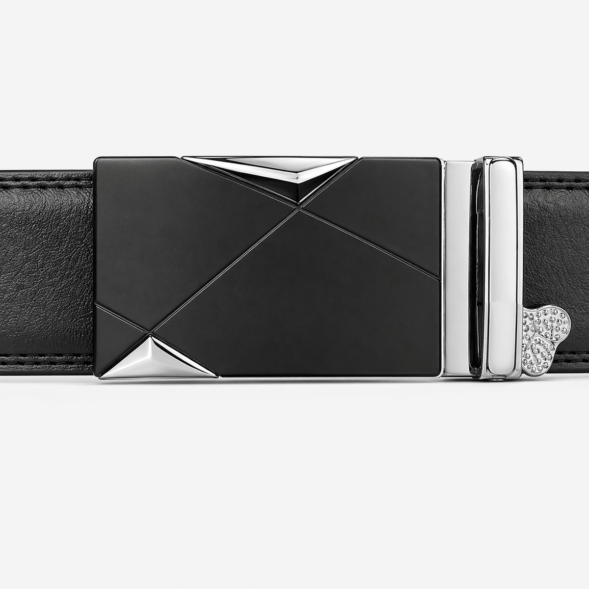 Classic black belt for men - ZAMVOR