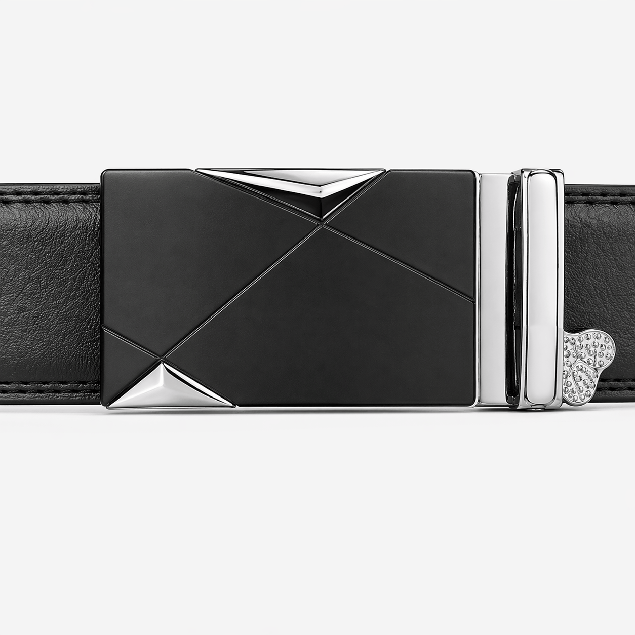 Classic black belt for men - ZAMVOR