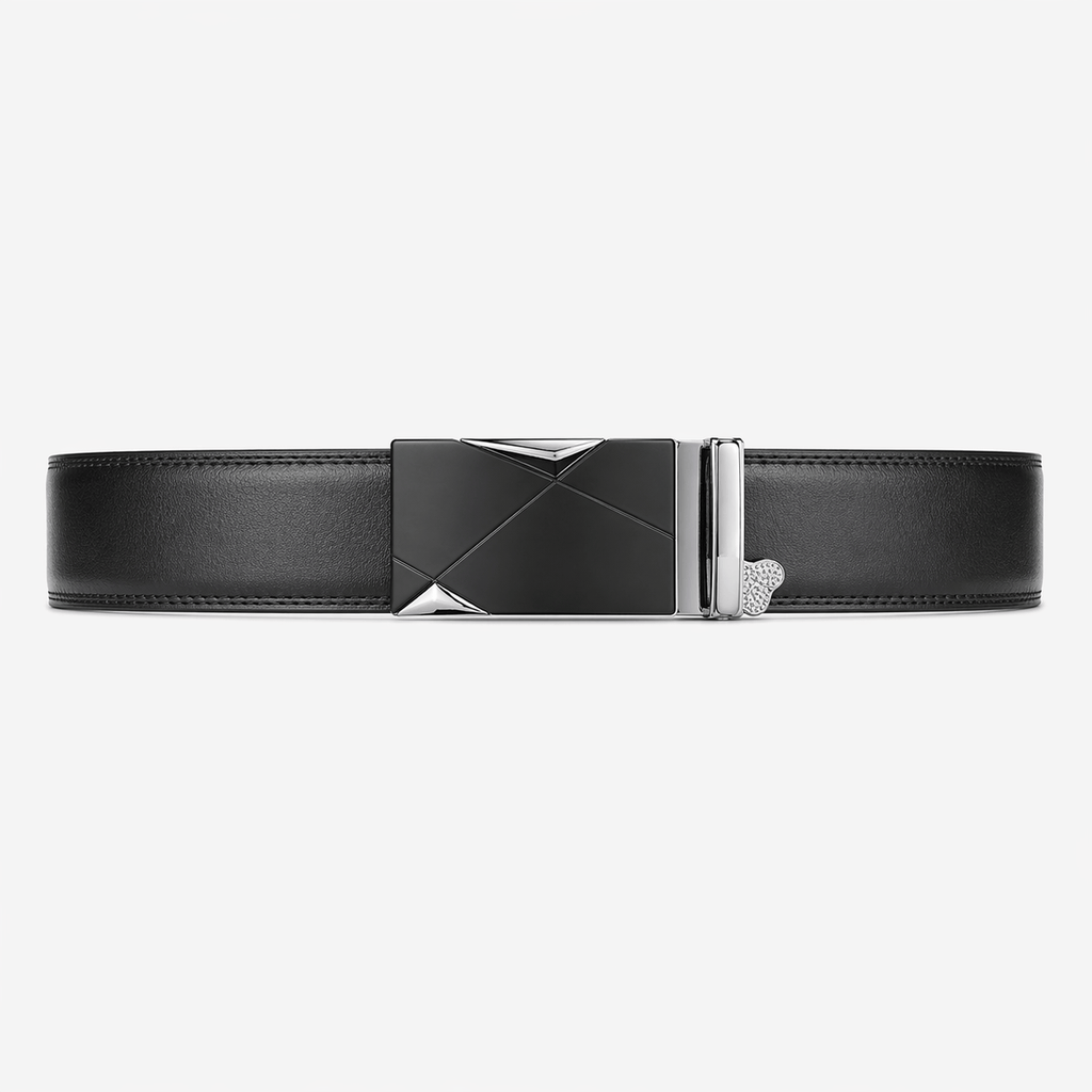 Classic black belt for men - ZAMVOR