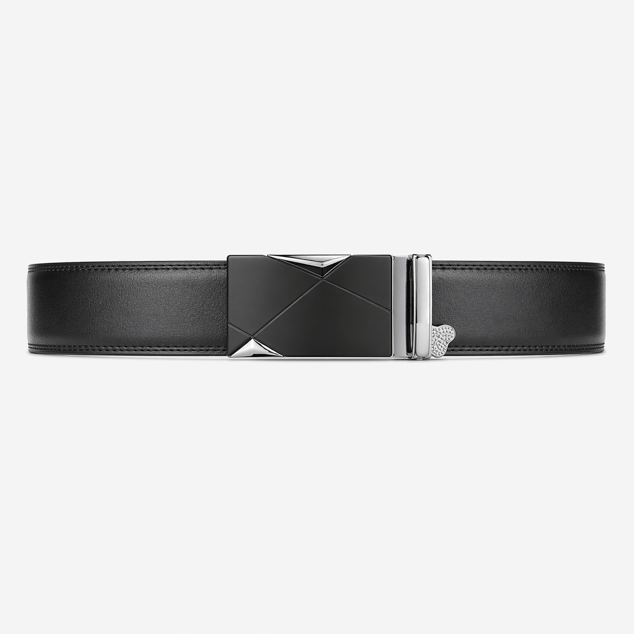 Classic black belt for men - ZAMVOR