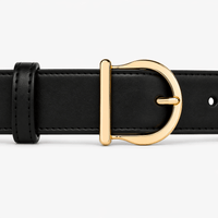 Classic black buckle belt for women - WILXAR