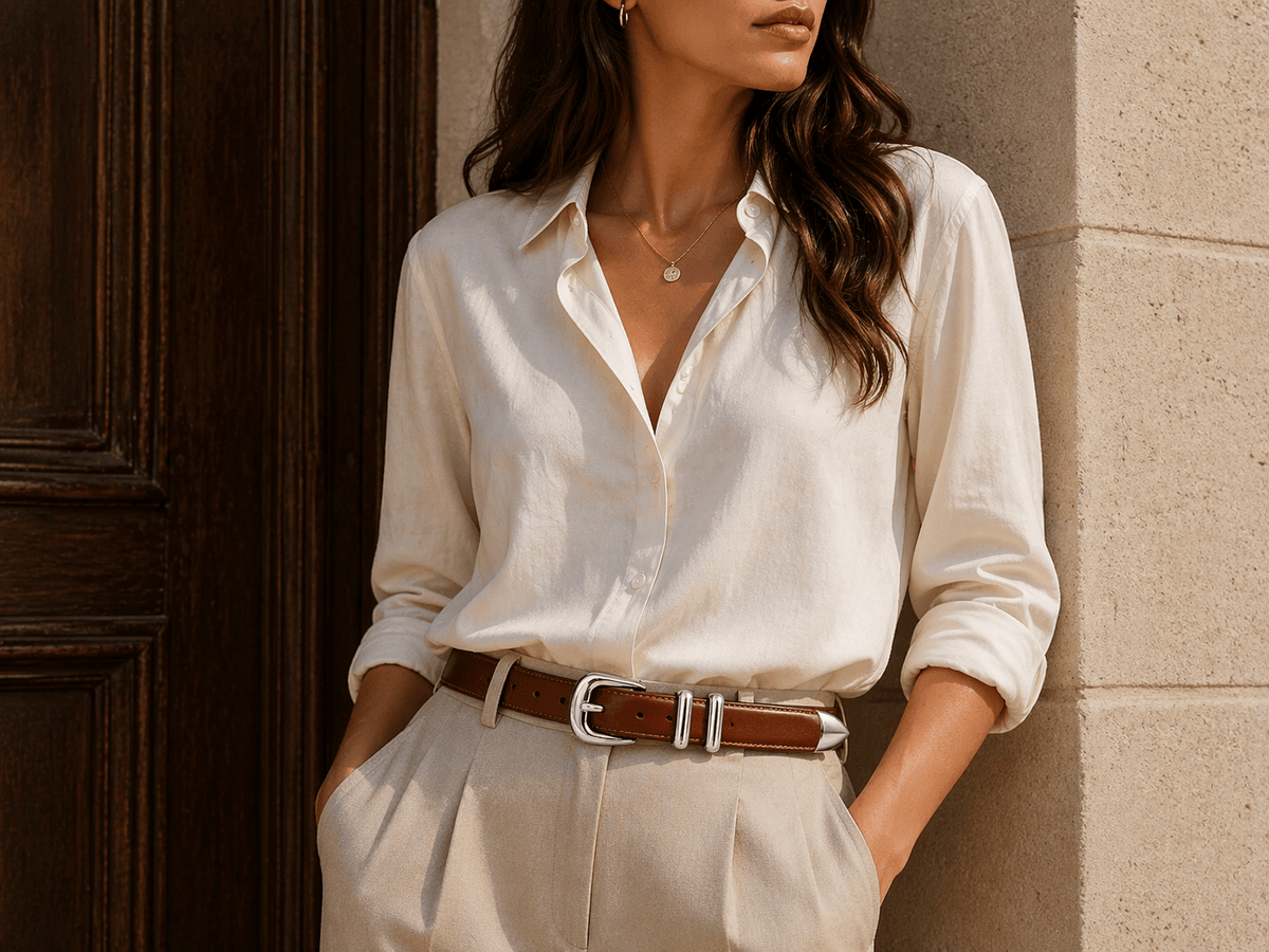 Classic luxury buckle belt for women - SALXUN