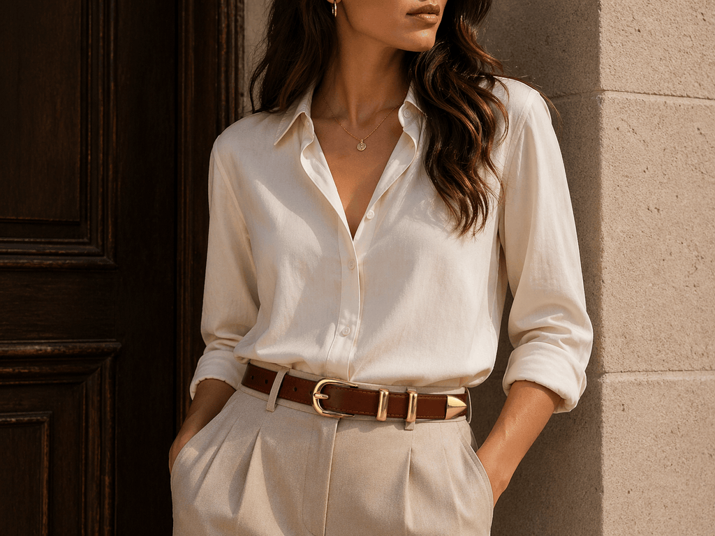 Classic modern buckle belt for women - FREXAN