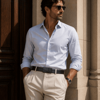 Luxury black belt for men - PORFIL