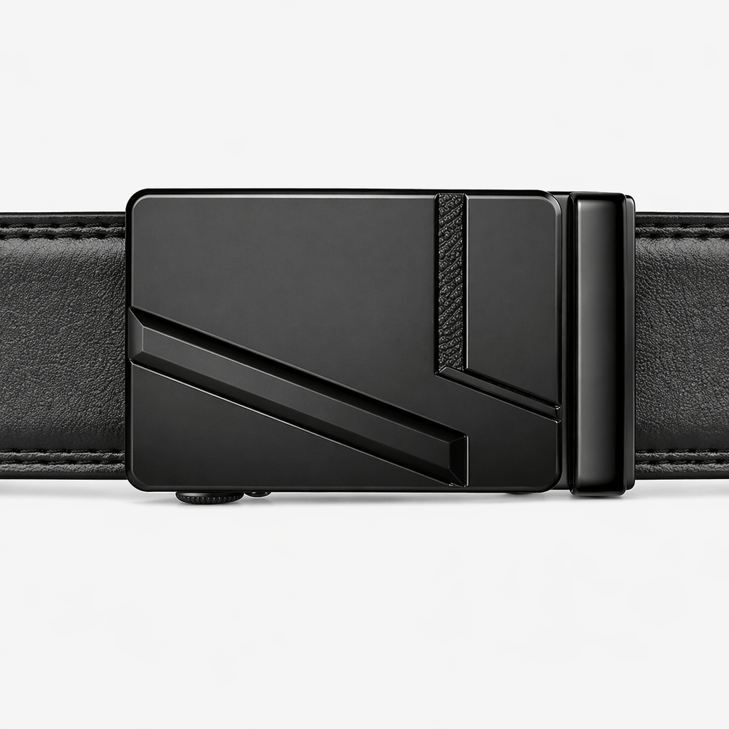 Luxury black belt for men - PORFIL