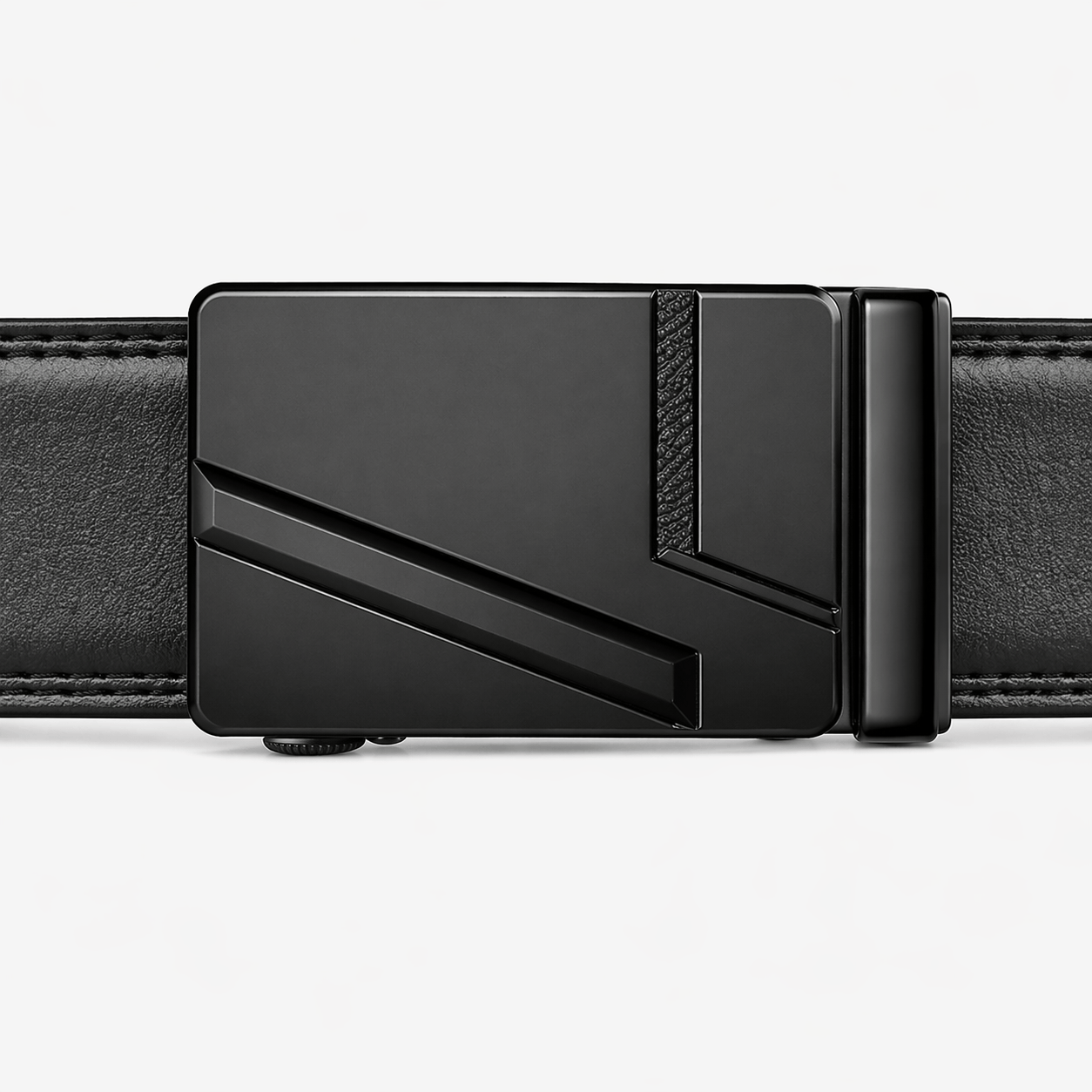 Luxury black belt for men - PORFIL