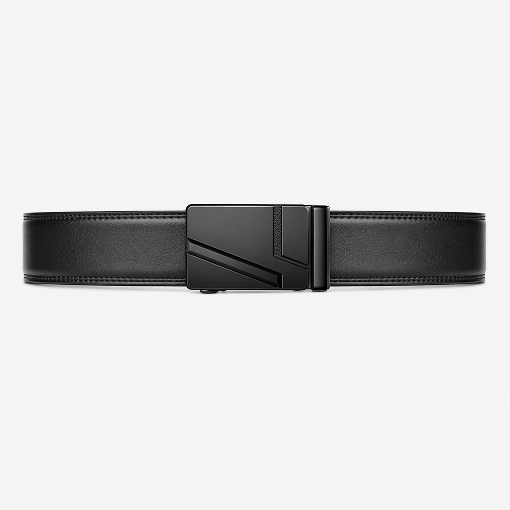 Luxury black belt for men - PORFIL