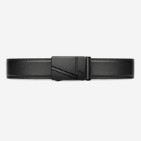 Luxury black belt for men - PORFIL