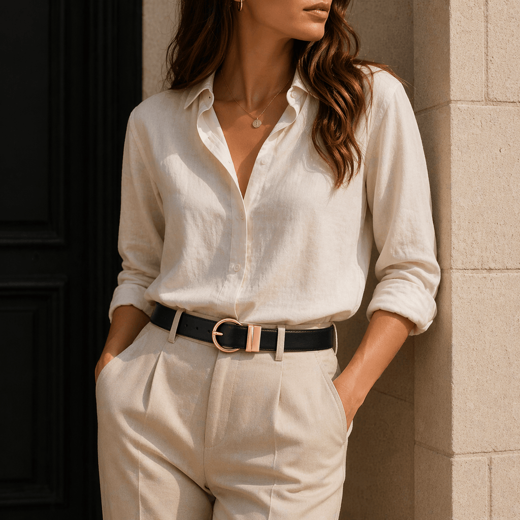 Luxury women's reversible belt - MOSZAR