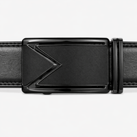 Men's adjustable black belt - VOLGAN