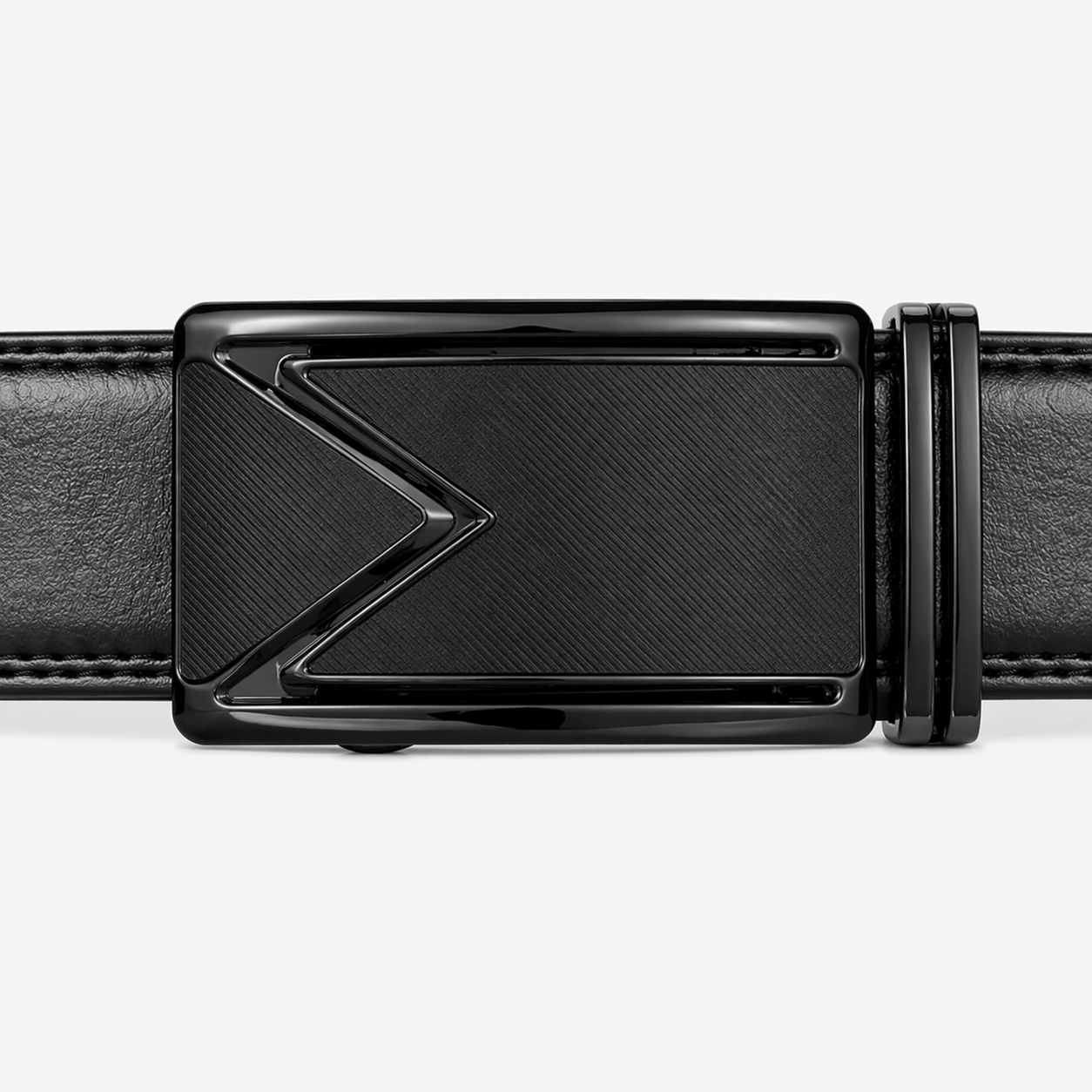 Men's adjustable black belt - VOLGAN