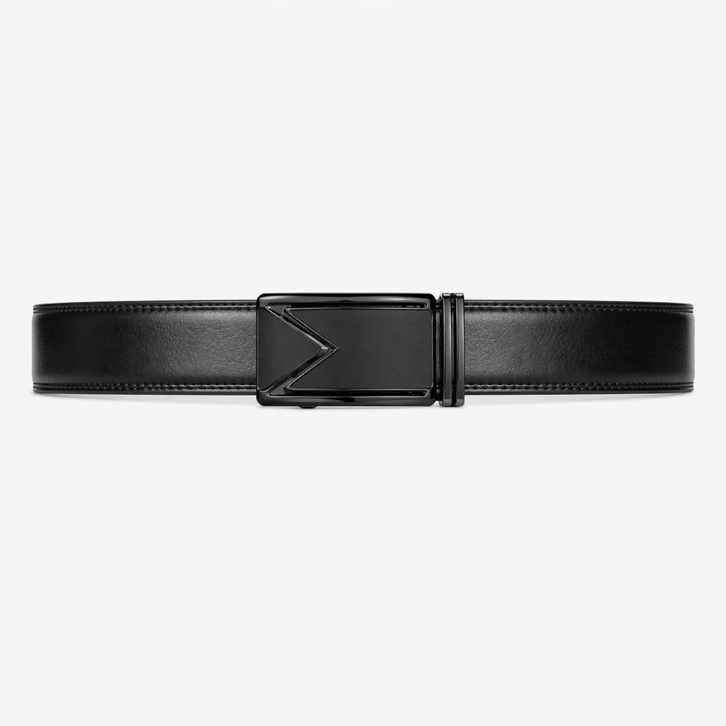 Men's adjustable black belt - VOLGAN