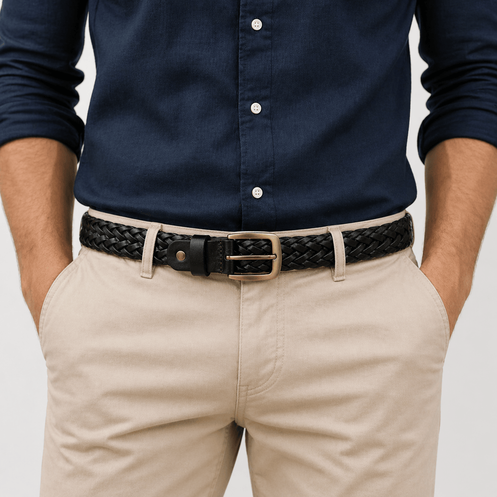 Men's adjustable bow buckle belt - GRATOM