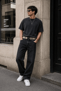 Men's Beige Canvas Belt - VONTAR