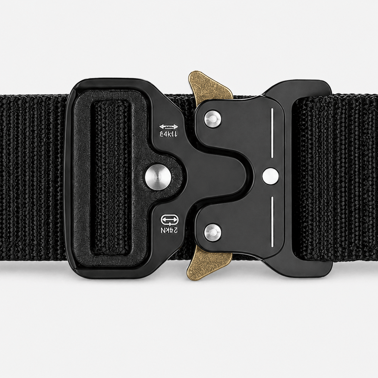 Men's black canvas belt - TARNOR