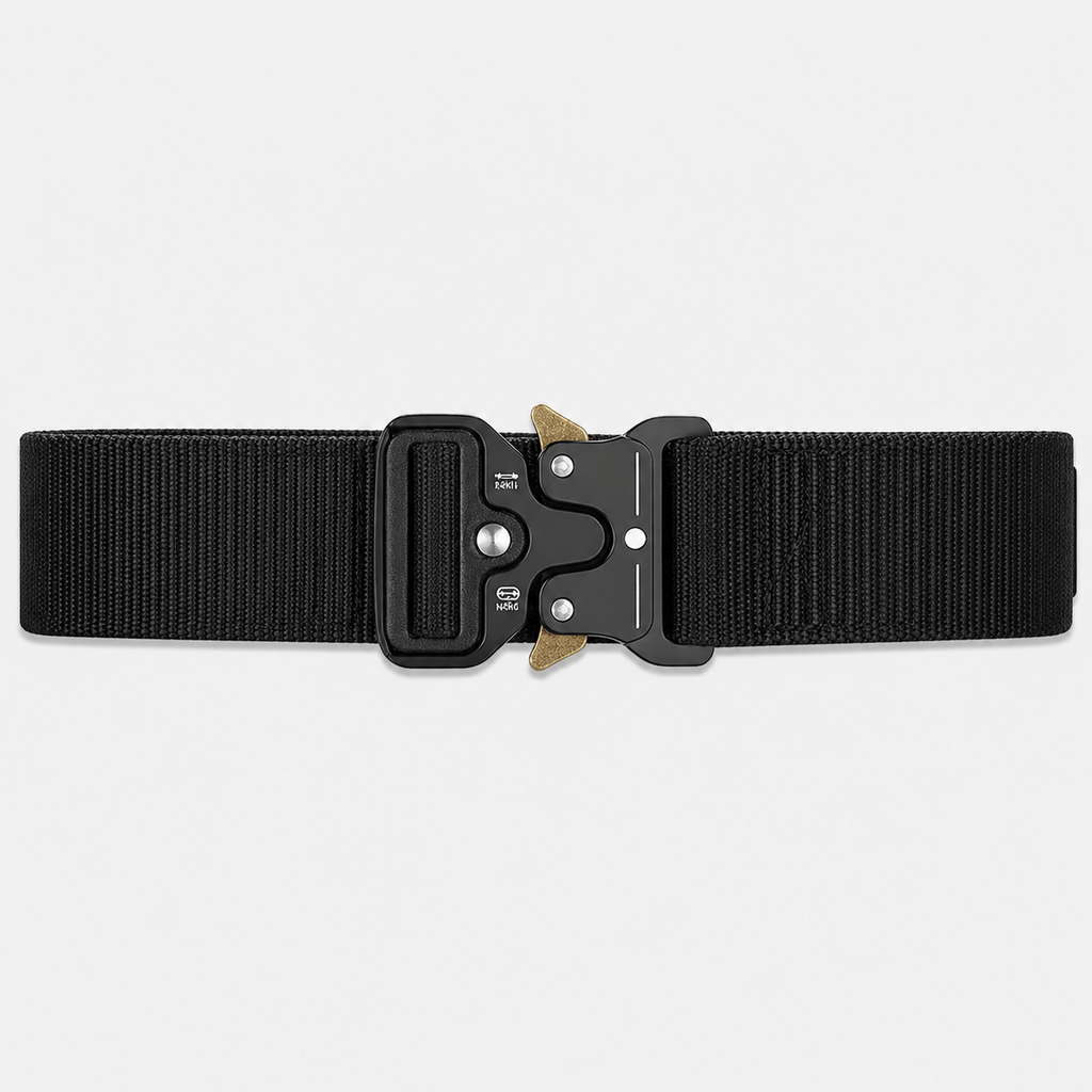 Men's black canvas belt - TARNOR