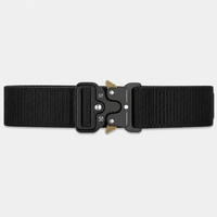 Men's black canvas belt - TARNOR