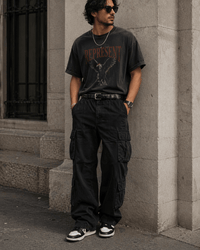 Men's black crocodile belt - MILZAN