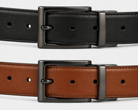 Men's black reversible belt - FOLDAZ