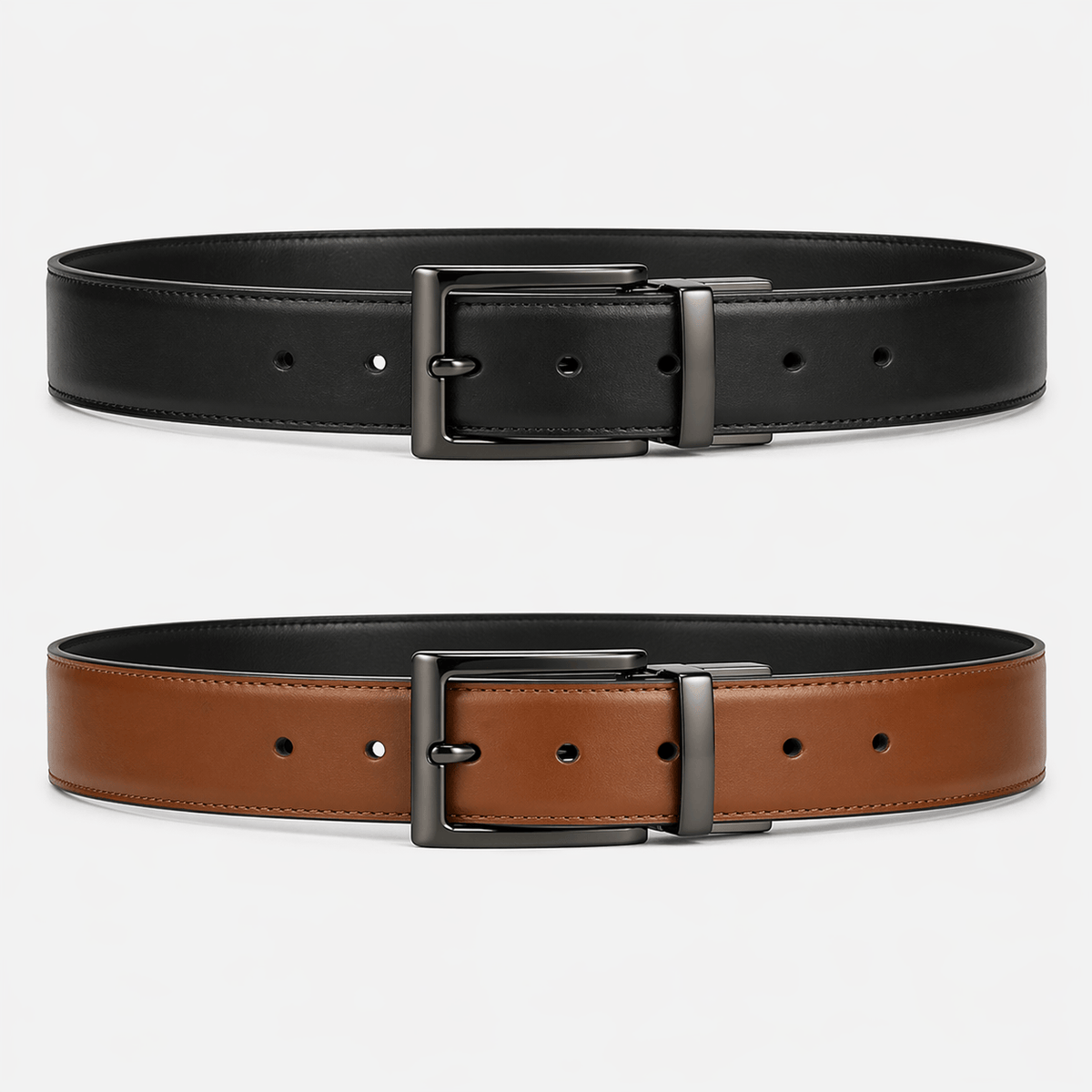 Men's black reversible belt - FOLDAZ