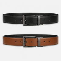 Men's black reversible belt - FOLDAZ