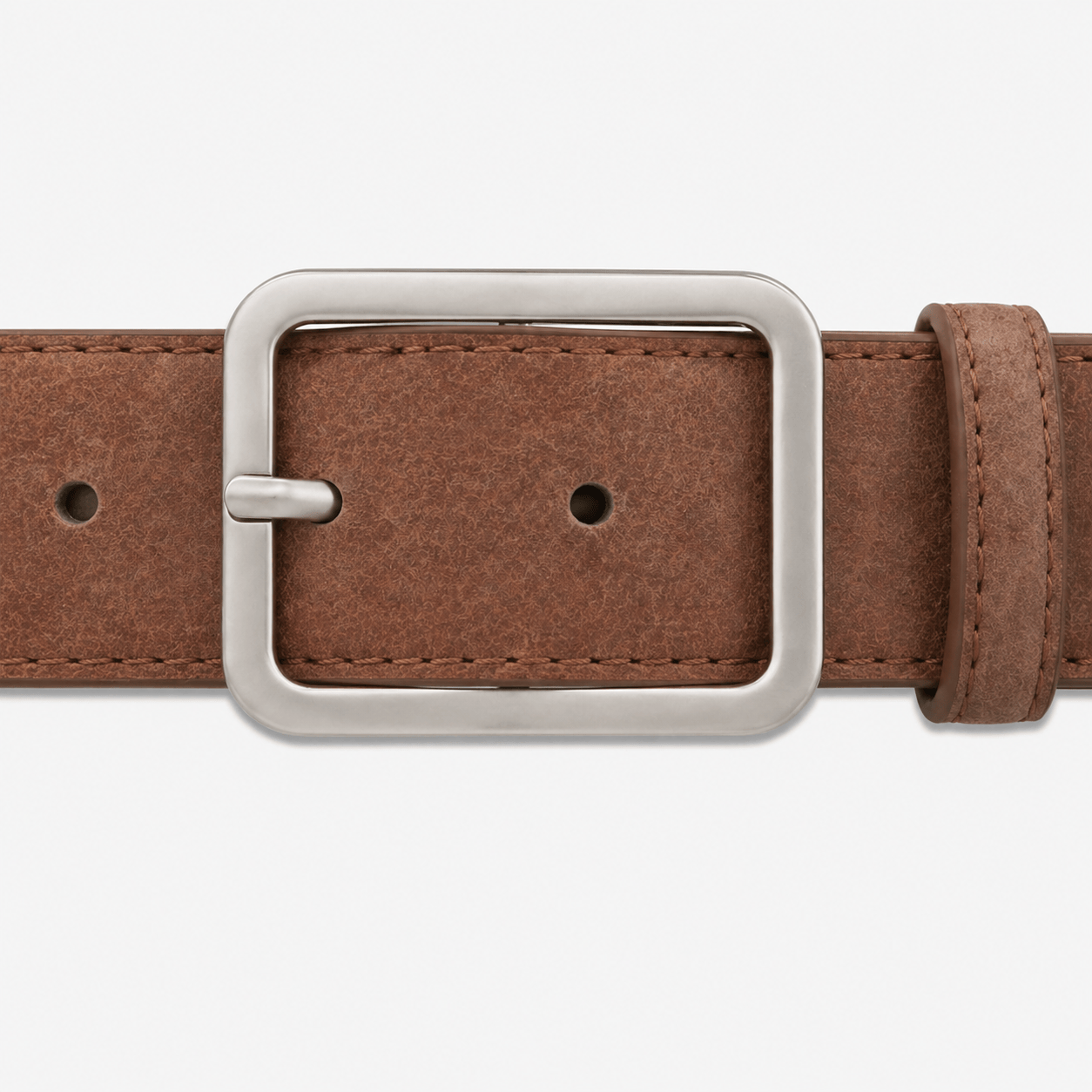 Men's black square buckle belt - VONLAT