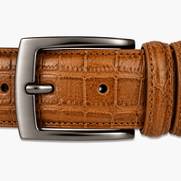 Men's brown crocodile belt - VERNIX