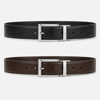Men's brown reversible belt - SENMAJ