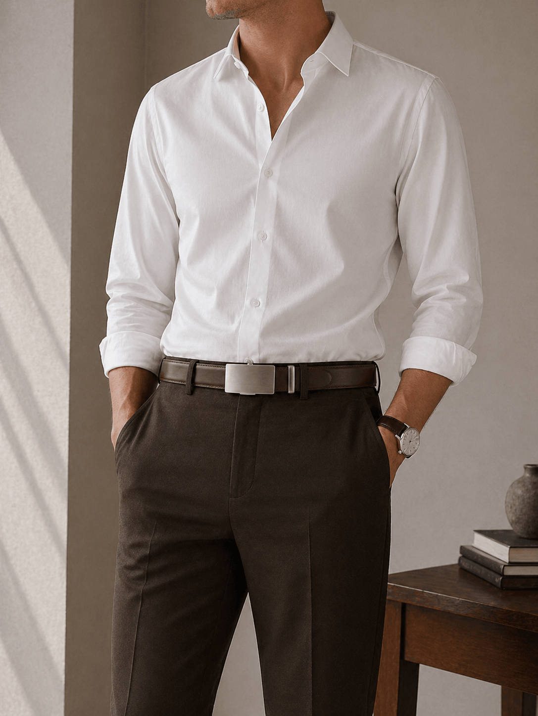 Men's Brown Suit Belt - ROVINX