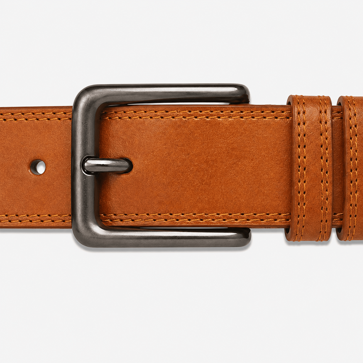 Men's classic brown buckle belt - DRAVON