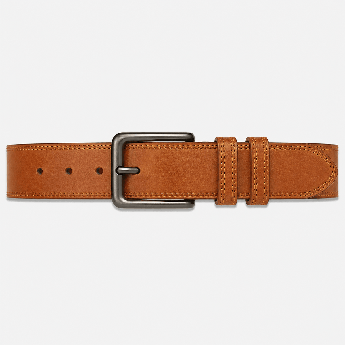 Men's classic brown buckle belt - DRAVON