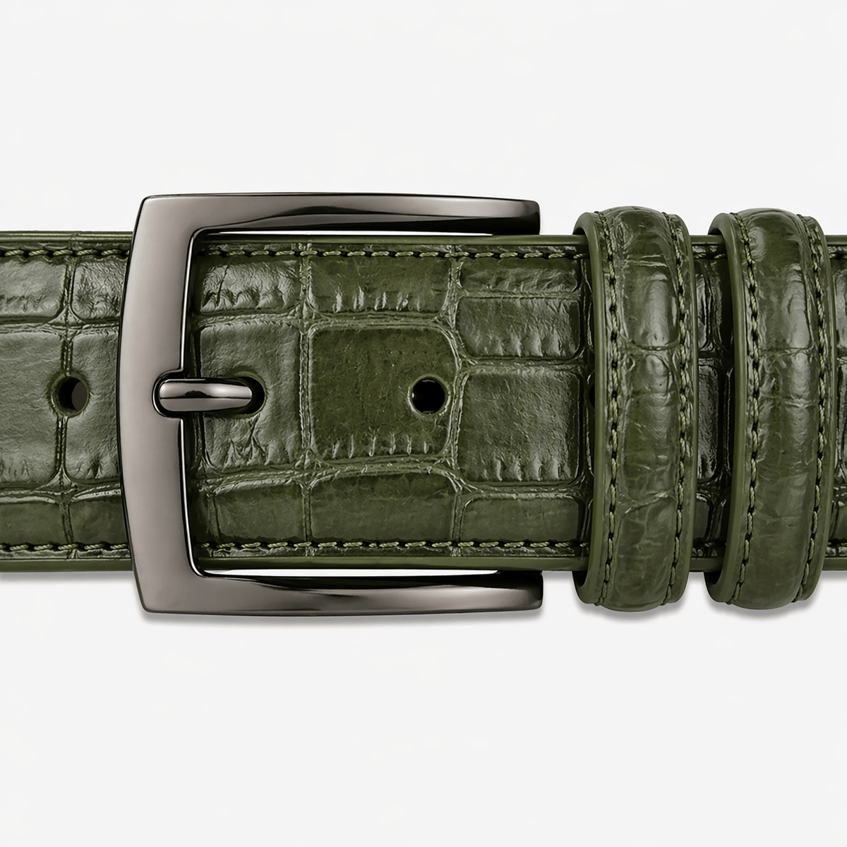 Men's crocodile look belt - DORFEX