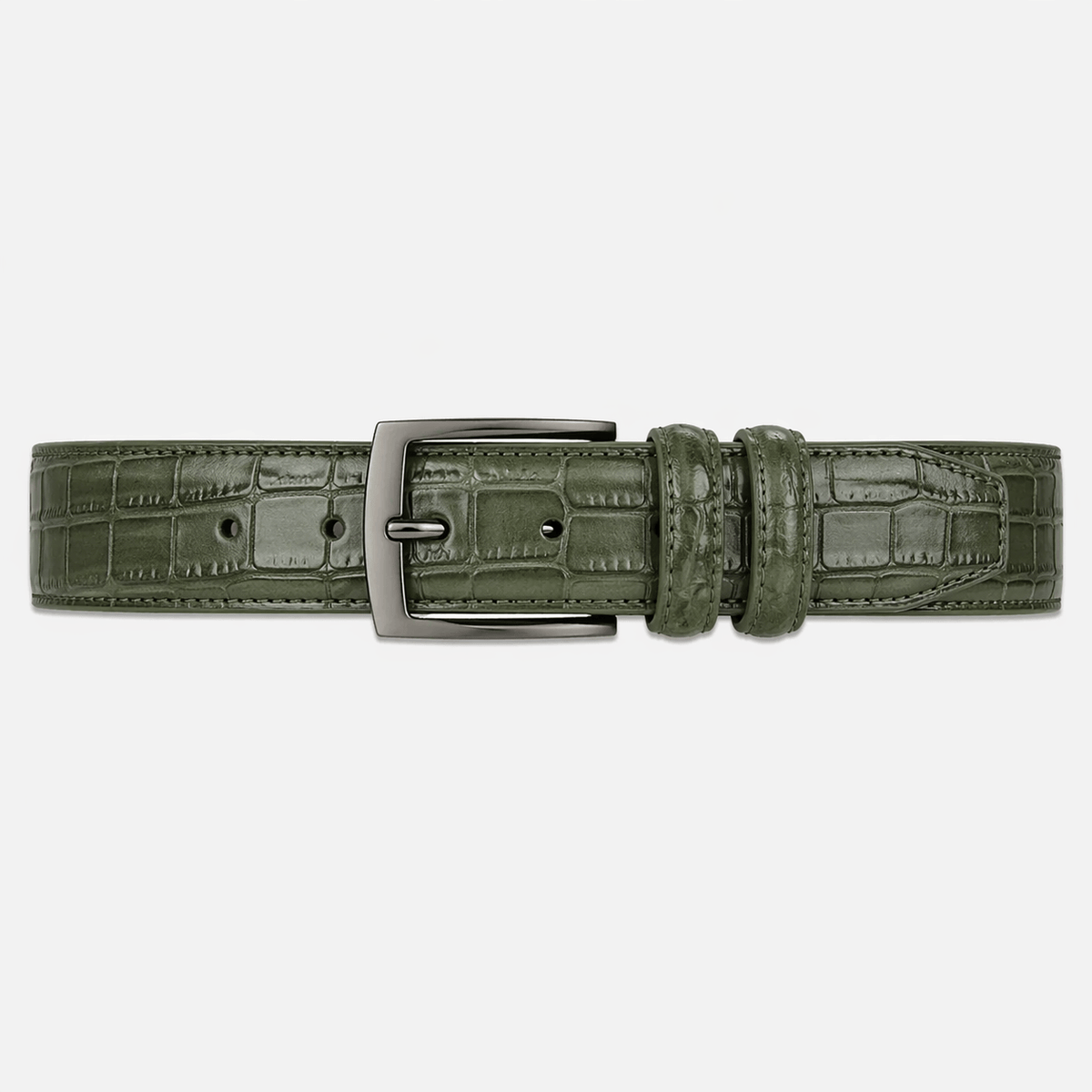 Men's crocodile look belt - DORFEX