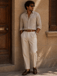 Men's fashion rounded buckle belt - NALFEN