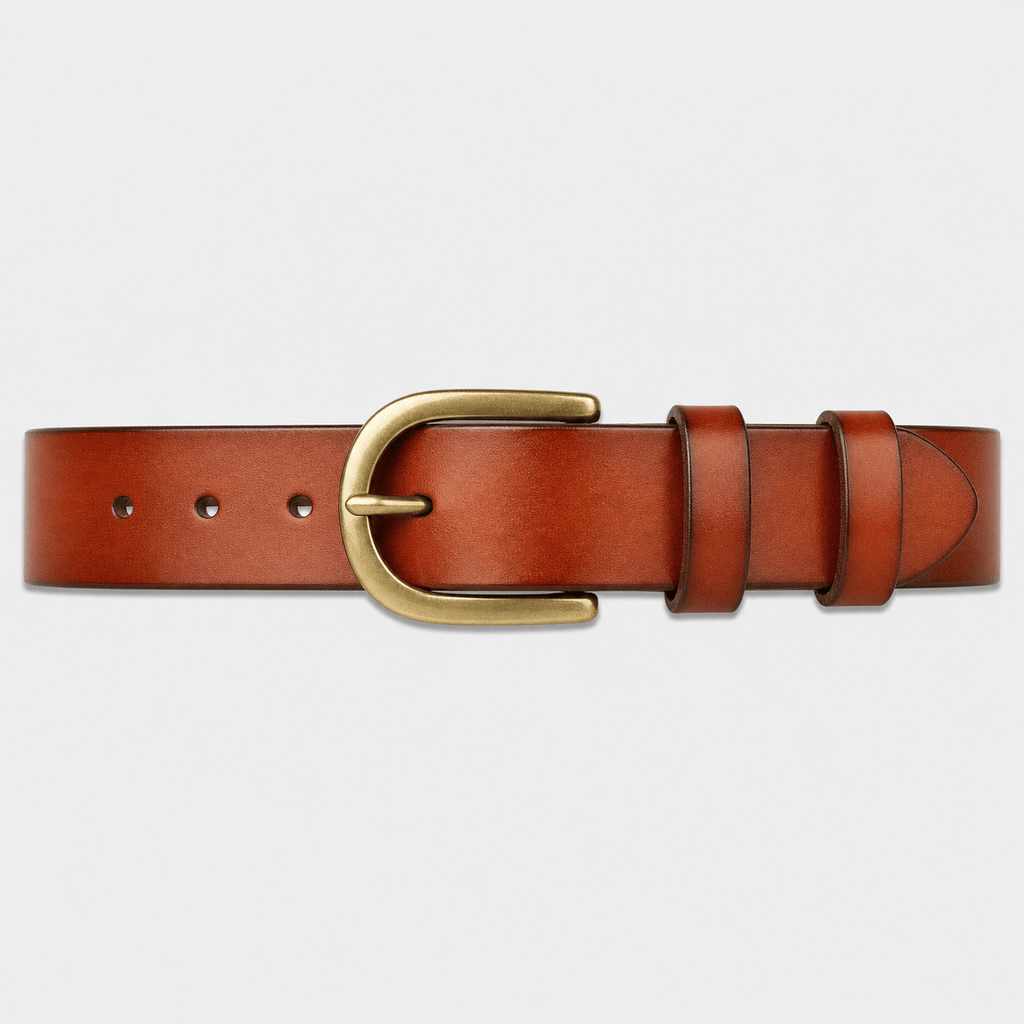 Men's fashion rounded buckle belt - NALFEN