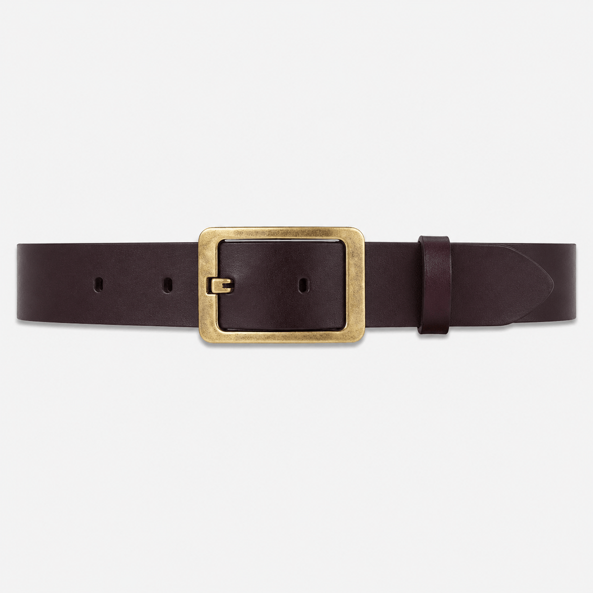 Men's golden square buckle belt - RASTEV