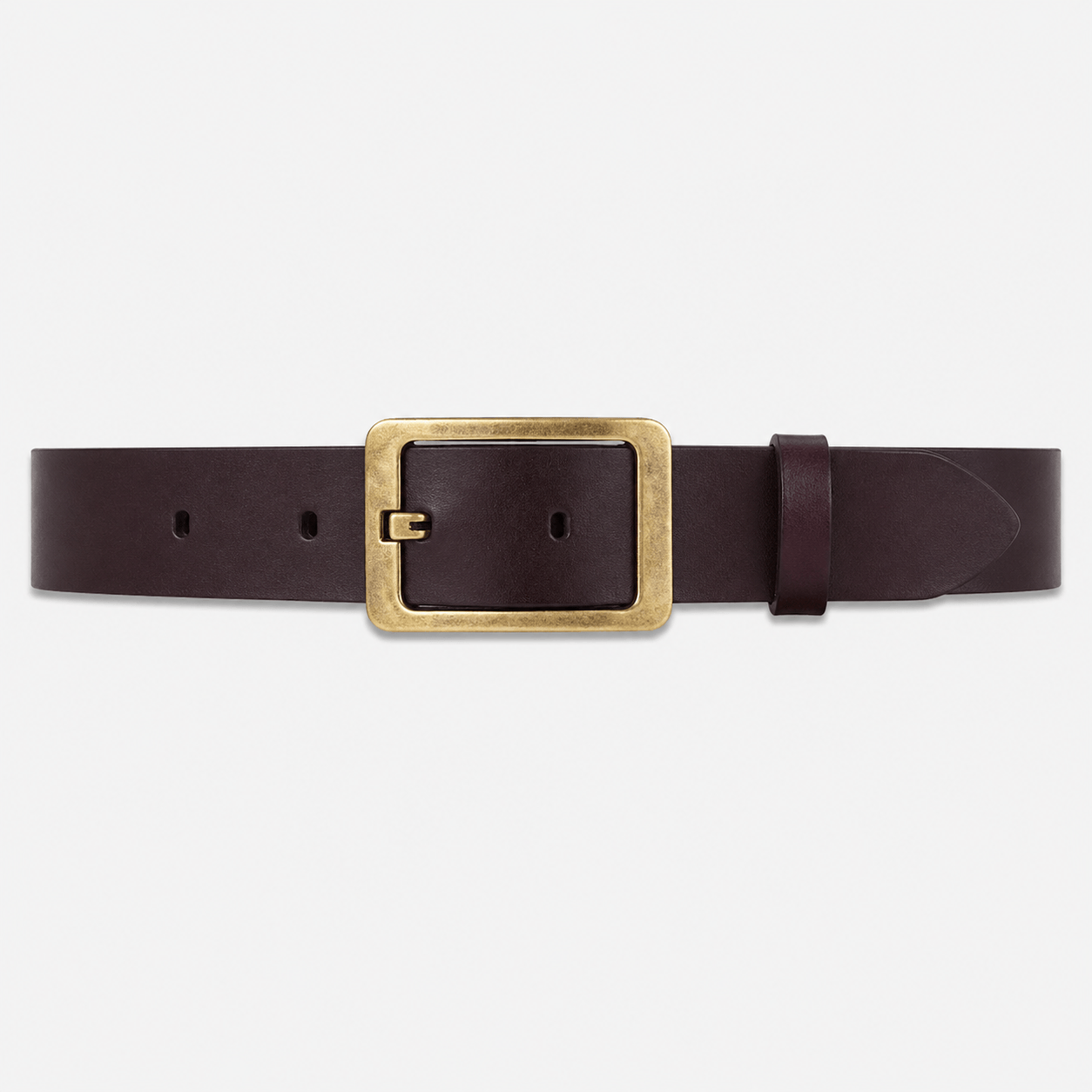 Men's golden square buckle belt - RASTEV