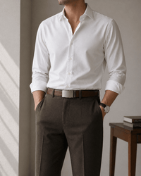 Men's Leather Suit Belt - GANVOR