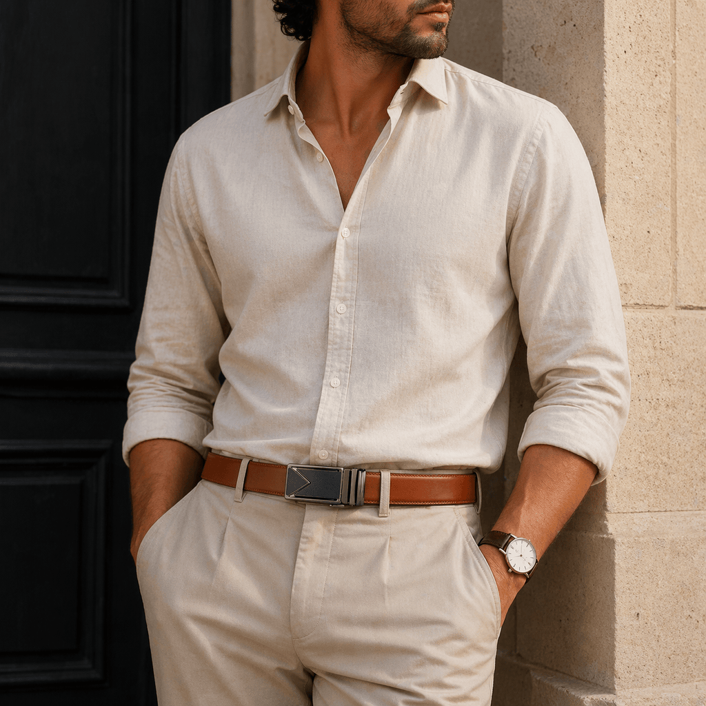 Men's Leather Suit Belt - MILO
