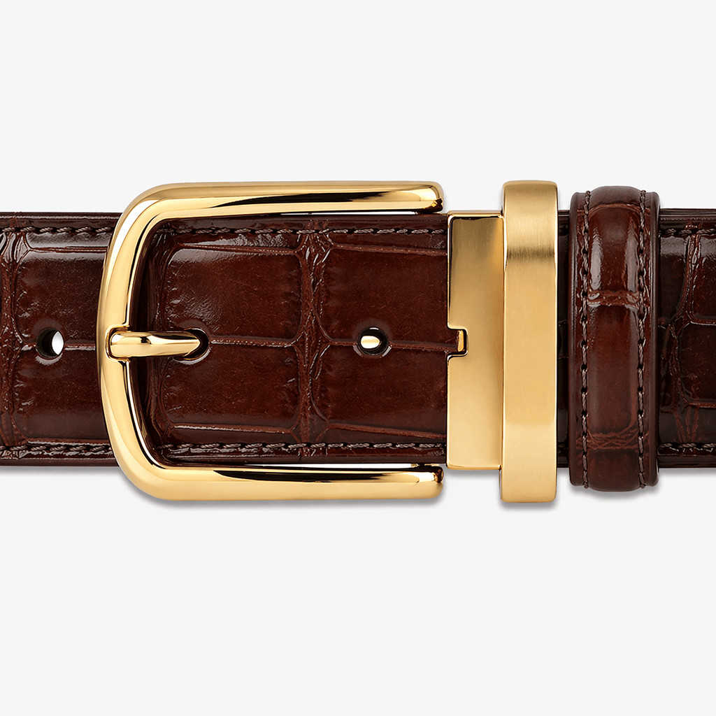 Men's luxury crocodile belt - TOZMAN