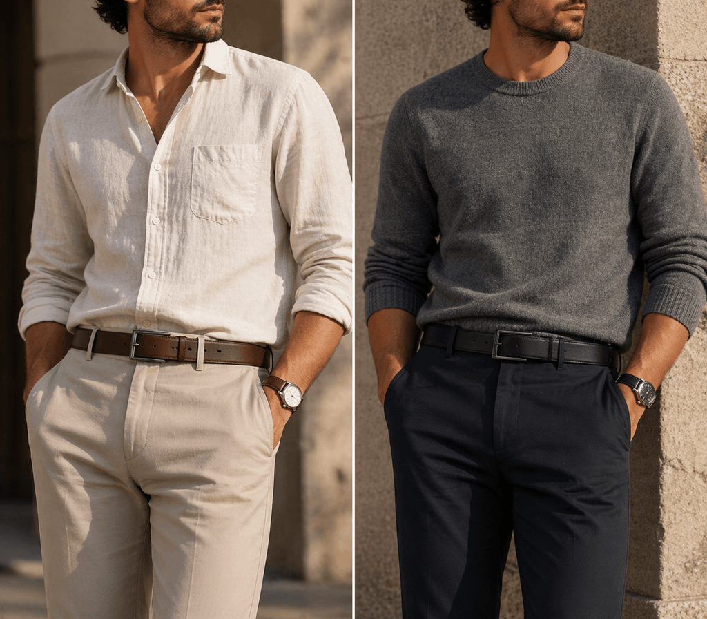 Men's luxury reversible belt - OTRYAN