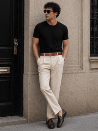 Men's perforated leather belt - REMSAL