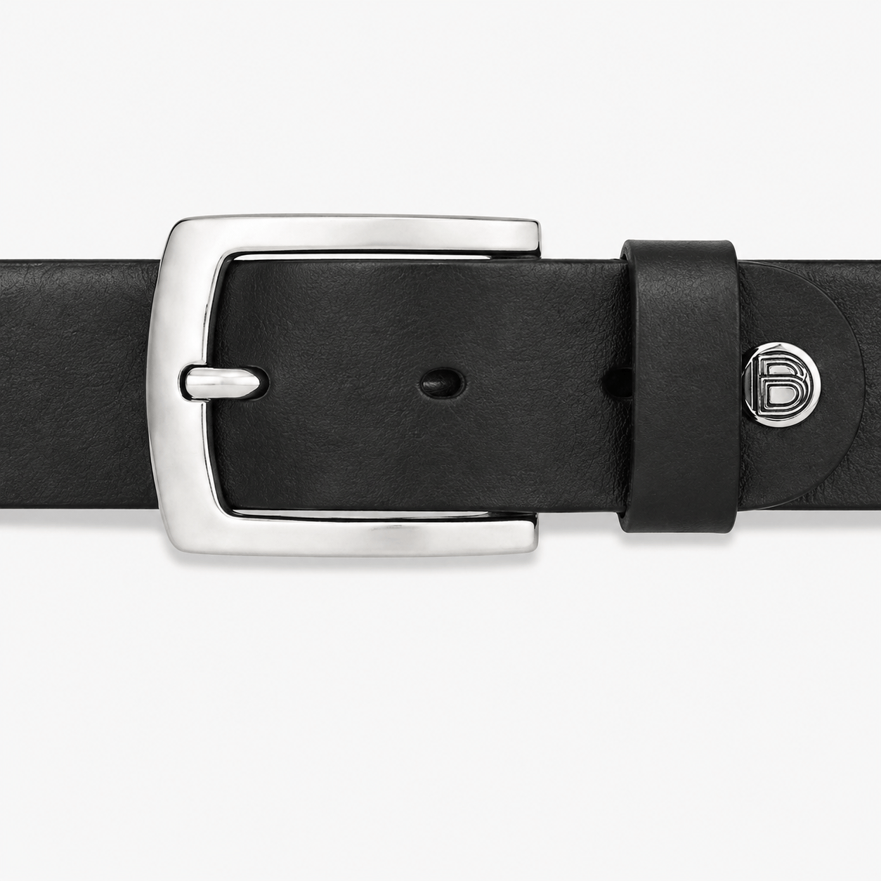 Men's smooth leather belt - BRAXTAL