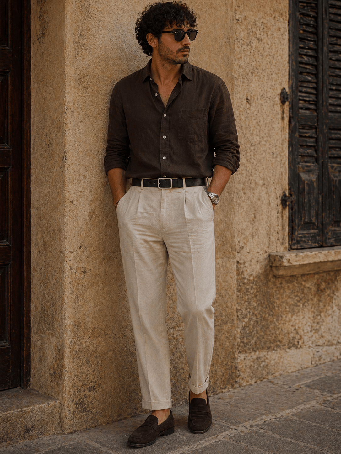 Men's square buckle belt - FERJAN